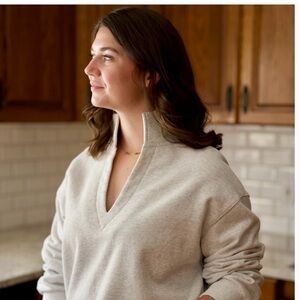 Copper Corners- V-Neck Sweatshirts, Cozy Cream Women's size Med.